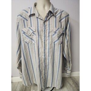 Ely Cattleman Shirt Men XXL Pearl Snap Cowboy Western Work Country Double Pocket